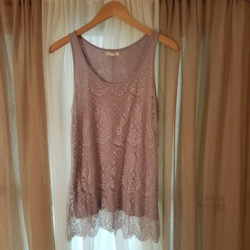 Maurices Lavender Lace Tank